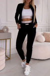 Women's Slim-fit Top and Trousers Set