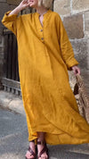 Women's V-neck Long-sleeved Casual Dress