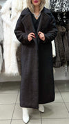 Women's Lapel Faux Fur Warm Casual Long Coat