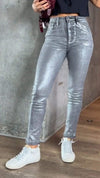 Women's Casual Tight Silver Jeans