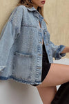 Women's Fashion Diamond Embellished Denim Jacket