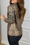 Women's Casual Cable-knitted Gold-stamped Sweater