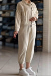 Women's Casual Retro Lace Patchwork Jacket And Pants Suit