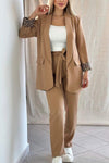 Women's Casual Lapel Loose Suit Two-piece Suit