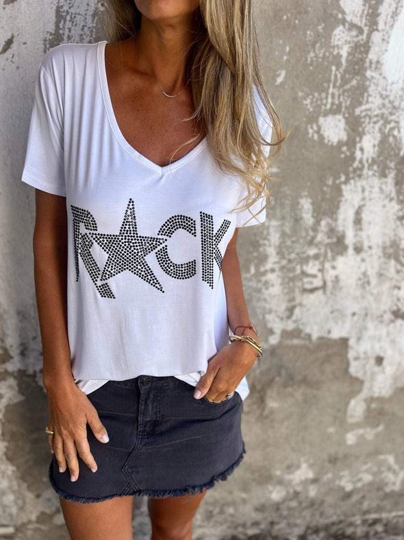 Stylish V-neck T-shirt