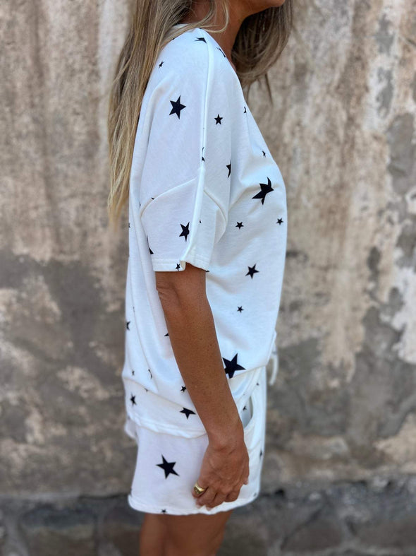 Comfortable Star Print Set