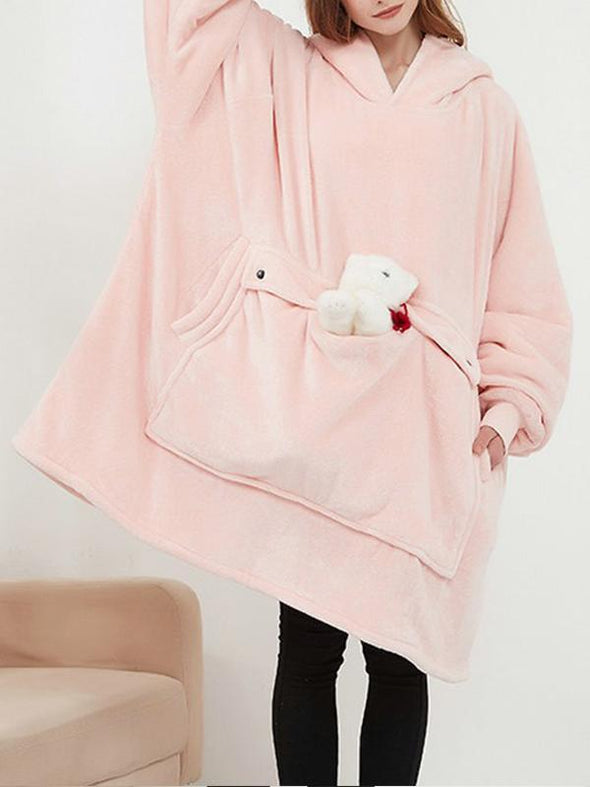 Unisex hooded sweater home warm jacket