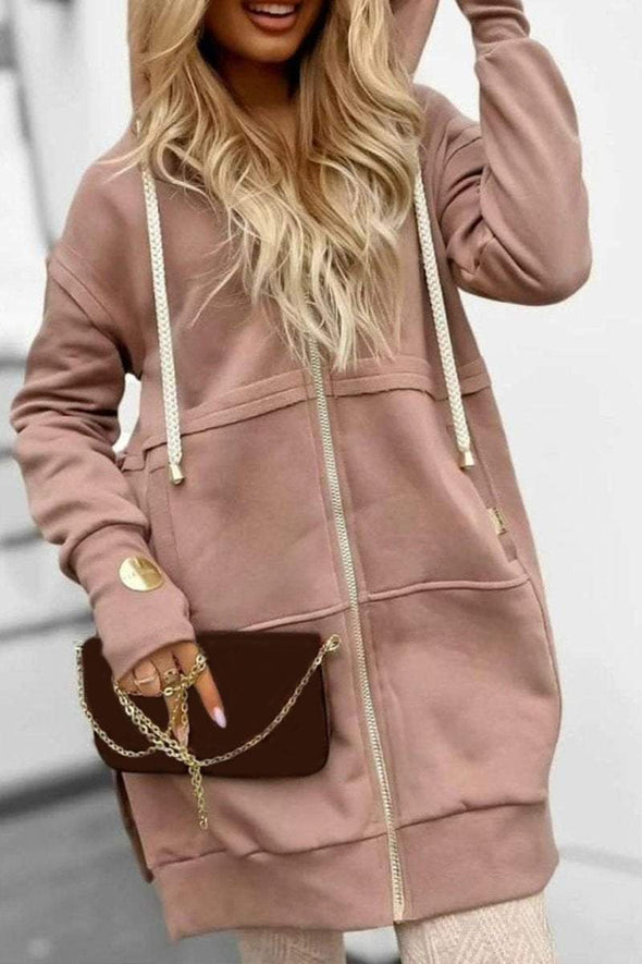 Women's Long Sleeve Hooded Coat