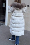 Women's Casual Hooded Long Fur Collar Cotton Coat