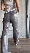 Women's Silver-stamped Casual Straight Jeans