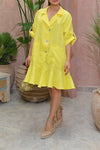 Women's Casual Comfortable Lapel Hem Ruffle Dress