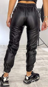 Women's Double Pocket Stylish Leather Pants