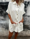 Comfortable Long Shirt In Cotton and Linen