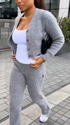 Women's V-neck Knitted Casual Versatile Suit