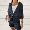 Women's Casual Cotton and Linen Cardigan Jacket