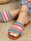 Ethnic style embroidered flat sandals