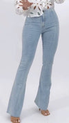 Women's Lapel Hollow Top + Denim Pants Suit