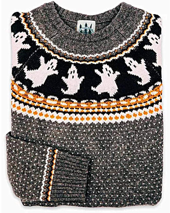 Women's Ghost Casual Round Neck Print Knitted Sweater