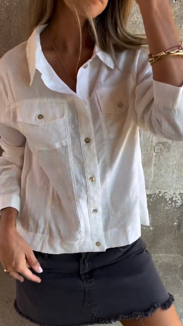 Casual Cotton and Linen Shirt