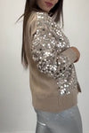 Women's sequined V-neck sweater Cardigan