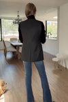 Women's casual velvet patchwork blazers