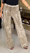 Women's Rhinestone Casual Straight Pants