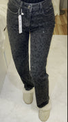 Women's Leopard Print Rhinestone Fashion Straight Trousers