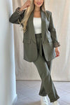 Women's Casual Lapel Loose Suit Two-piece Suit