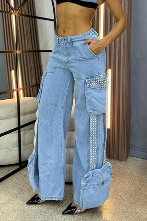 Women's Diamond-studded Fashion Jeans