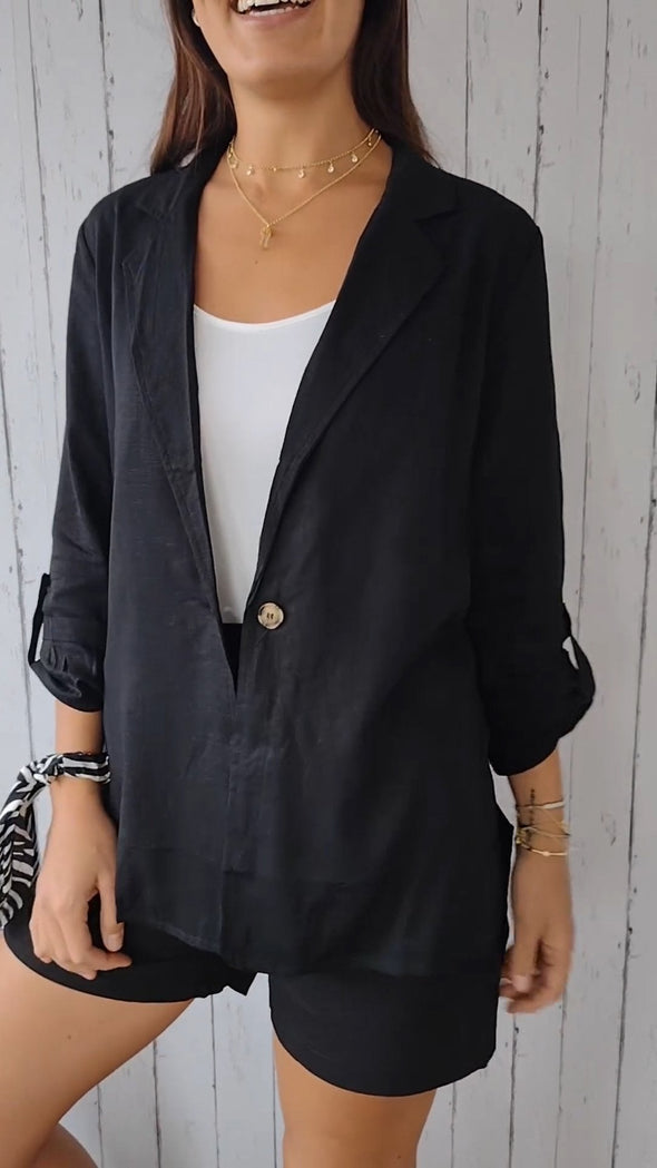 Faux Denim Comfortable Long Coat Shirt