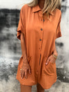 Comfortable Long Shirt In Cotton and Linen