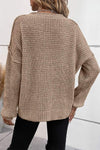 Women's Casual V-neck Solid Color Knitted Top