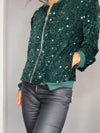 Women's Sequined Casual Coat + Sequined Skirt