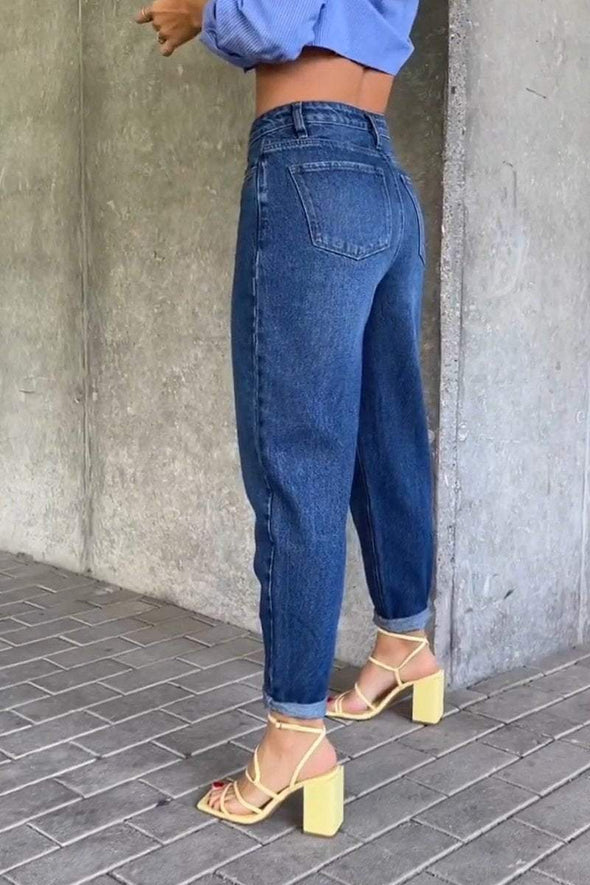 Women's Casual Cropped Denim Pants