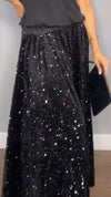 Women's Sequined Casual Coat + Sequined Skirt