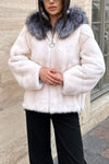 Women's Casual Hooded Zipper Fur Coat