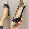 Cracked Star Pattern Flying Weave Shallow Flat Shoes