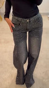 Women's Rhinestone Casual Slim Fit Flared Jeans