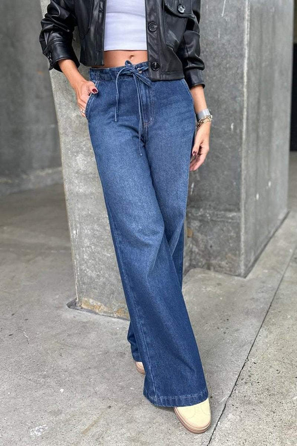 Women's Casual Wide-leg Jeans