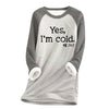 Women's Thickened Large Size Fleece Slim Fit Letter Printed Top