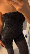 Women's Tube Top Sequined Tight Sexy Suit