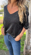 V-neck Loose Vertical Top