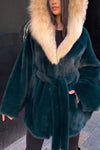 Women's Casual Hooded Loose Fur Coat