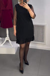 Women's Casual Round-neck Shiny Short Dress