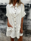 Comfortable Long Shirt In Cotton and Linen