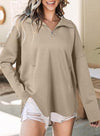 Women's Hooded Half-face Long-sleeved Casual Sweatshirt