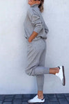 Women's casual half zip solid color suit