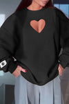 Women's Fashion Heart Hollow Sweatshirt