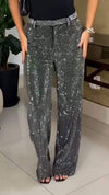 Women's Rhinestone Casual Straight Pants