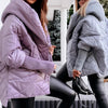 Women's Long Sleeve Hooded Patchwork Coat